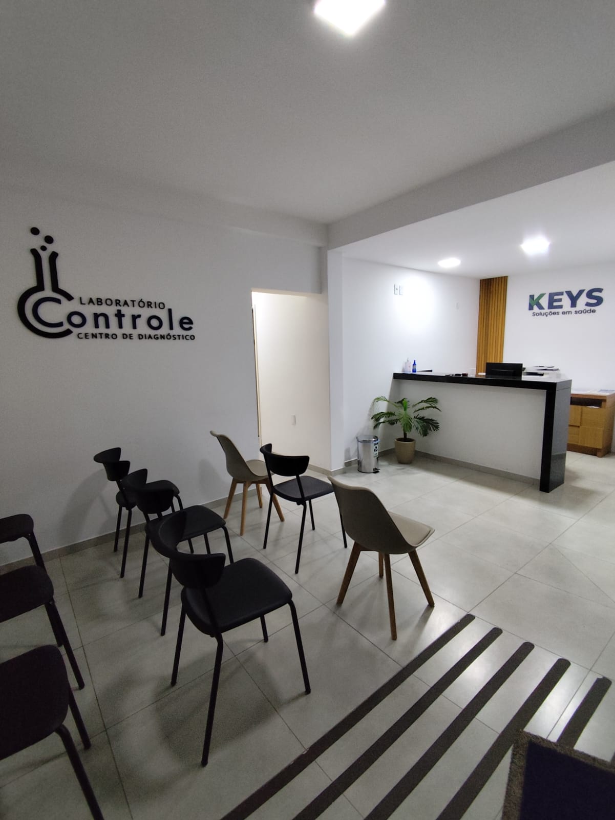 Profissional de laboratório analisando amostra